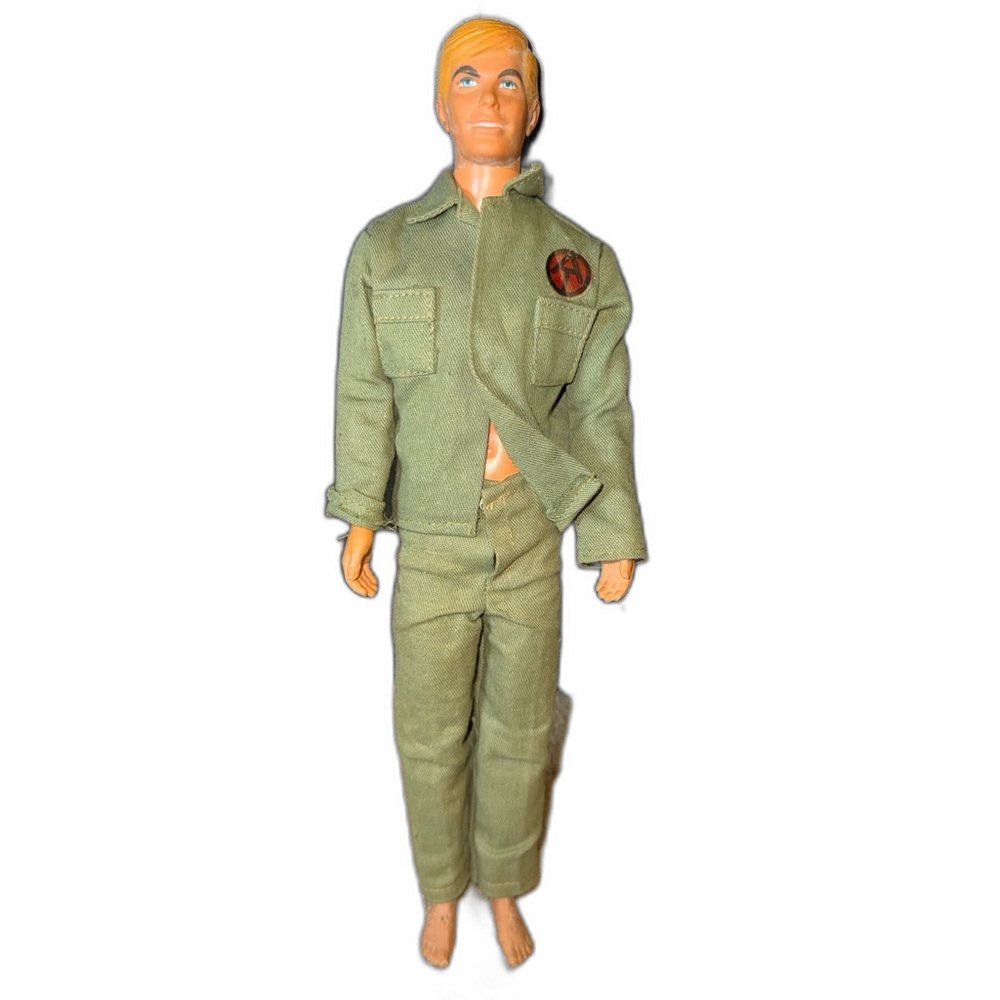 Vintage 1968 Mattel Military Action Figure GI Joe Style Soldier‎ 12” Doll